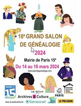 10e SALON DE GÉNÉALOGIE PARIS 15e , du 14 au 16 mars 2024